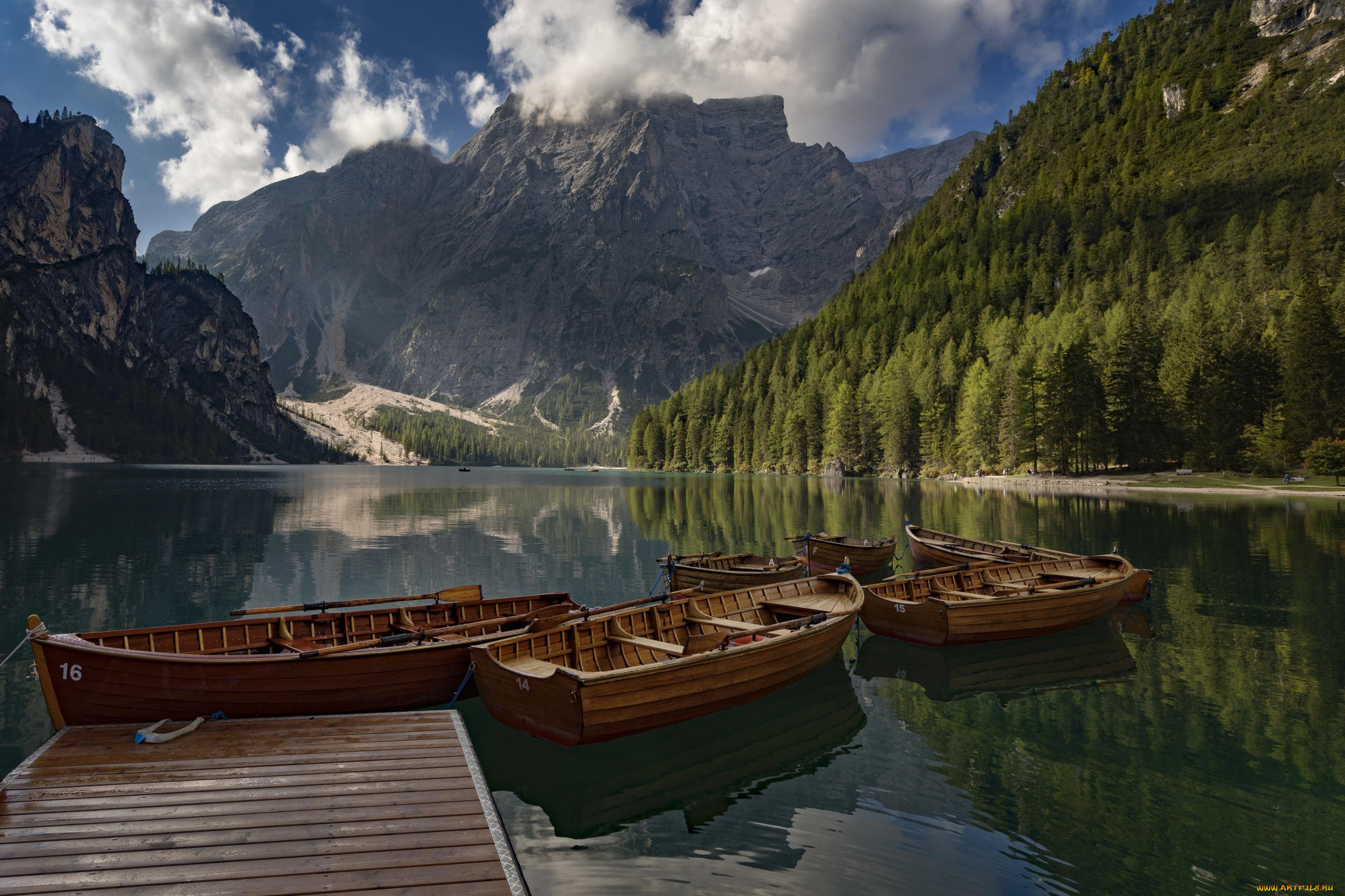 , ,  , italy, , dolomites, , , , , , , , , , south, tyrol, , , pragser, wildsee, lake, braies